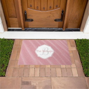 Pink Sand Ripples Personalised Door Mat