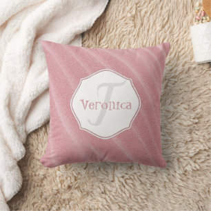 Pink Sand Ripples Personalised Pillow