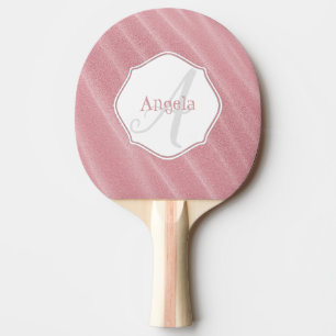 Pink Sand Ripples Personalised Ping Pong Paddle
