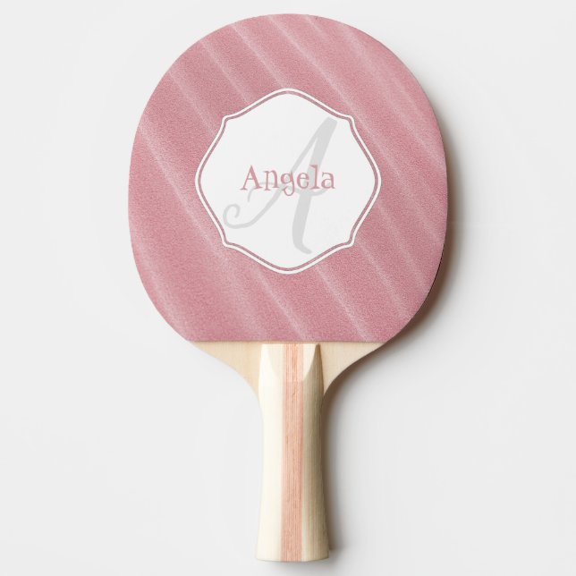 Pink Sand Ripples Personalised Ping Pong Paddle (Front)