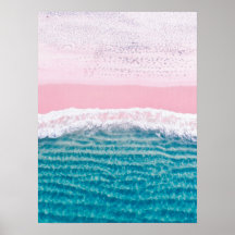 Pink sand turquoise sea
