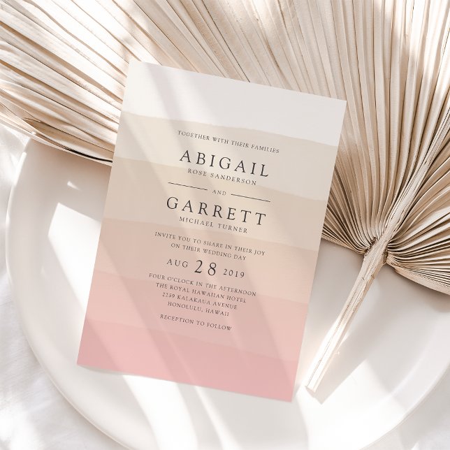 Pink Sand Wedding Invitation (Creator Uploaded)