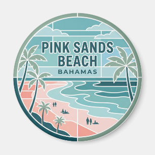 Pink Sands Beach Bahamas Magnet