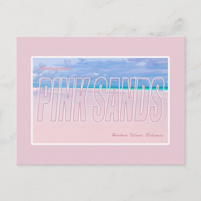Pink Sands, Harbour Island, Bahamas Postcard (Front)