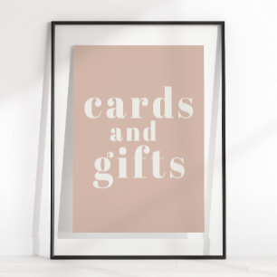 Pink Sandstone Typography Baby Shower Cards Gifts Poster