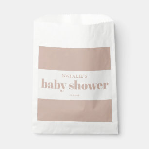 Pink Sandstone Typography Baby Shower Favour Bags