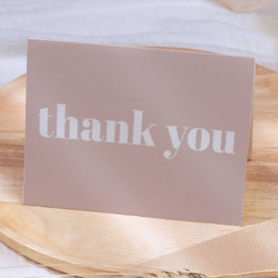 Pink Sandstone Typography Baby Shower Thank You