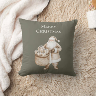 Pink Santa Car Christmas Cushion