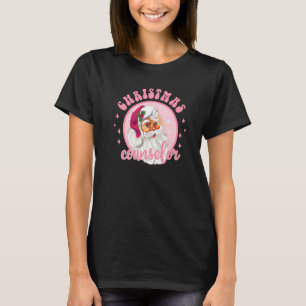Pink Santa Claus Counsellor  Vintage Pink Christma T-Shirt