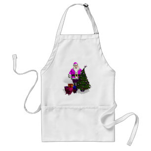 Pink Santa Claus Standard Apron