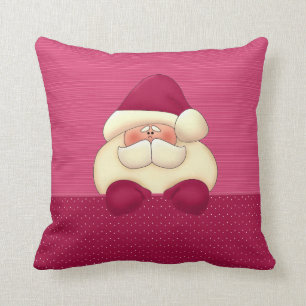 Pink Santa Reversible Christmas Cushion
