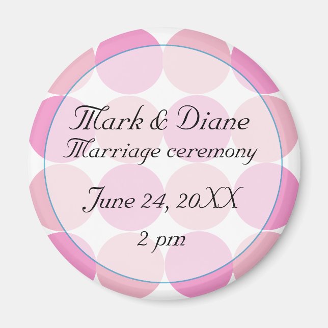 Pink Save the Date Magnet (Front)
