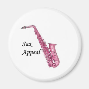 Pink Sax Magnet
