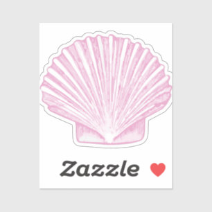 Pink Scallop Shell Coastal