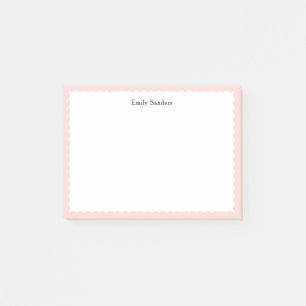 Pink Scalloped Border Polka Dot Post-it® Notes