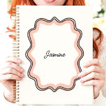 Pink Scalloped Wavy Frame Custom Name Planner<br><div class="desc">Stay organised and stylish with this elegant planner featuring a delicate pink scalloped frame. Personalise it with your name for a unique touch. This planner is perfect for keeping track of appointments, to-dos, and all your important dates. With its classic design and ample writing space, it's a must-have for anyone...</div>