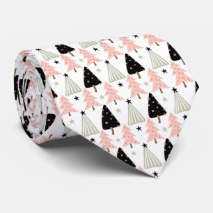Pink Scandinavian Christmas Tie