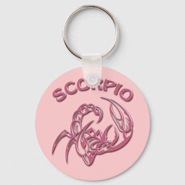 PINK SCORPIO KEY RING (Front)