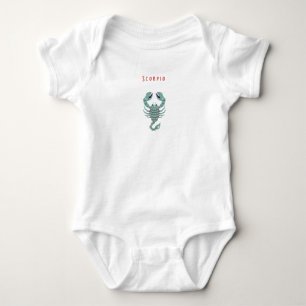 Pink Scorpio, zodiac, star sign Baby Bodysuit