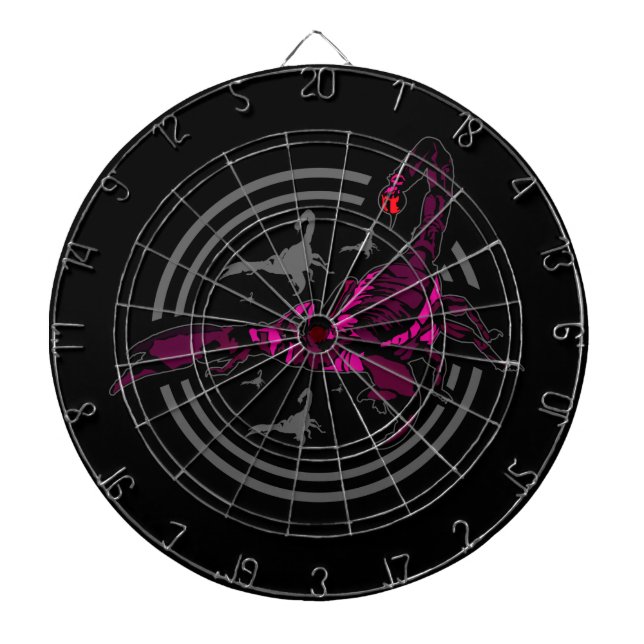 Pink Scorpion Dartboard (Front)
