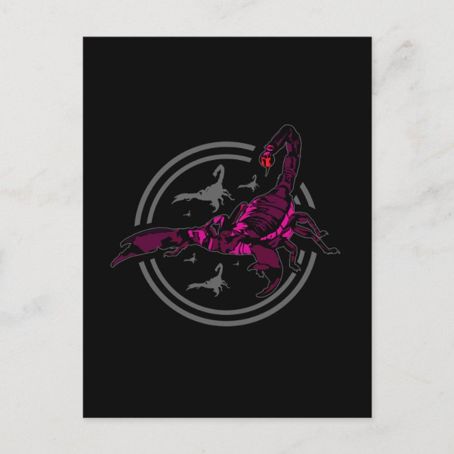 Pink Scorpion  Postcard (Front)