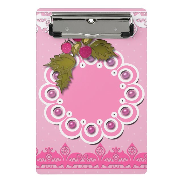 Pink scrapbooking mini clipboard (Front)