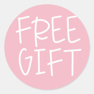 Pink script free sample free gift Sticker