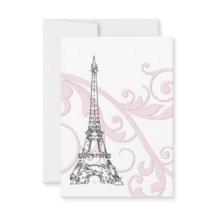 Pink Scrolls and Eiffel Tower