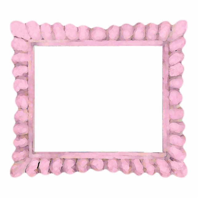 Pink Sculptured Frame Standing Photo Sculpture (Front)