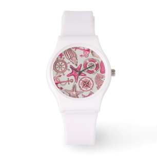 Pink Sea Pattern Watch