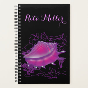 Pink sea shell planner