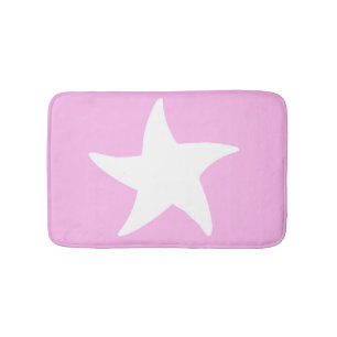 Pink Sea Star Bath Mat