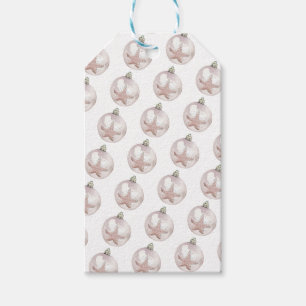 Pink Sea Star Ornaments Pattern Gift Tag