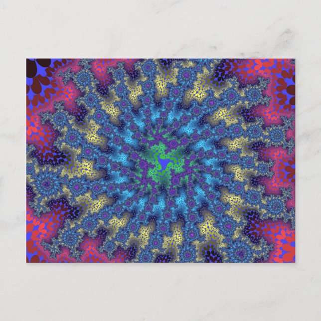 Pink Seafoam Burst Postcard (Front)