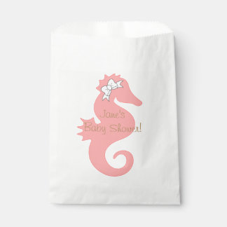 Pink Seahorse Baby Shower Favour Bags