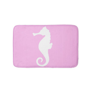 Pink Seahorse Bathroom Mat