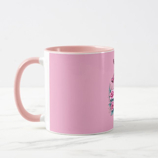 Pink Seahorse Mug (Left)