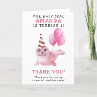 Pink Seal 1st Birthday Under The Sea