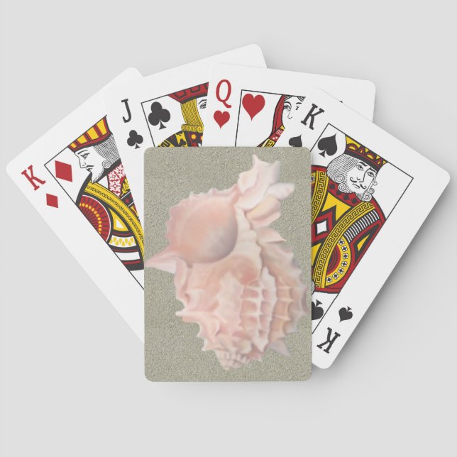 Pink Seashell Bicycle® Play Playing Cards (Back)