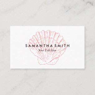 Pink Seashell Business Card