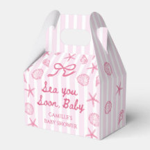 Pink Seashell Coastal Girl Baby Shower 