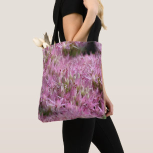 Pink Sedum Autumn Flowers Multiplied  Tote Bag