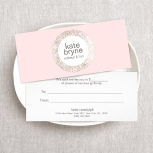 Pink Sequin Beauty Salon Gift Certificate