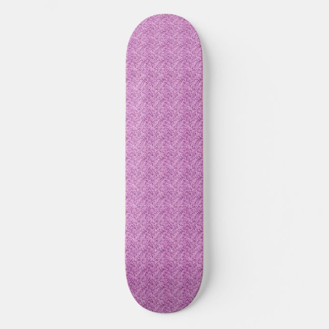 pink sequin effect skateboard (Front)