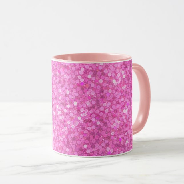 Pink Sequins Bling Mug (Front Right)