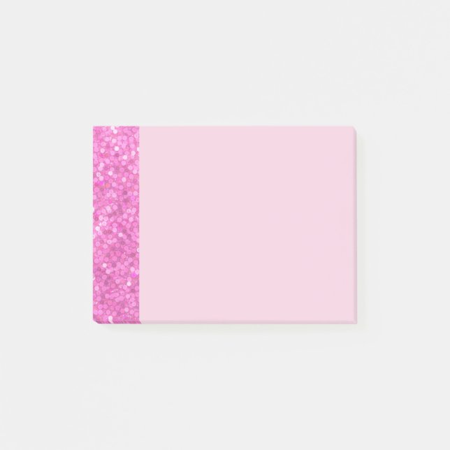 Pink Sequins Bling Post-it Notes (Front)