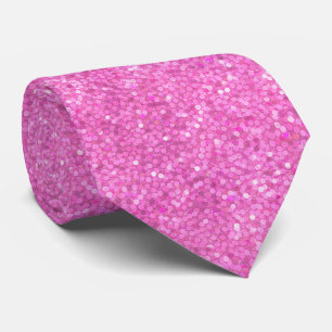 Pink Sequins Bling Tie