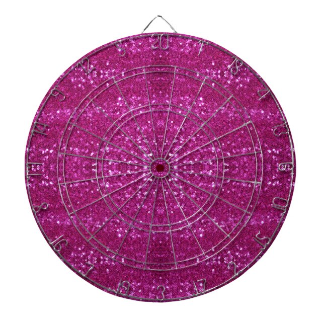 pink sequins dartboard (Front)