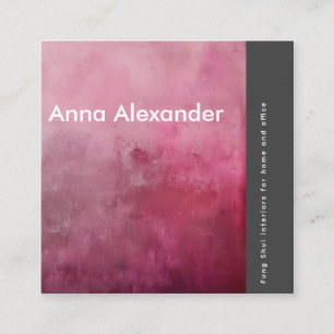 Pink Serenity Design 1 Square Business Card