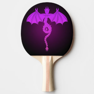Pink Serpent Dragon Ping Pong Paddle